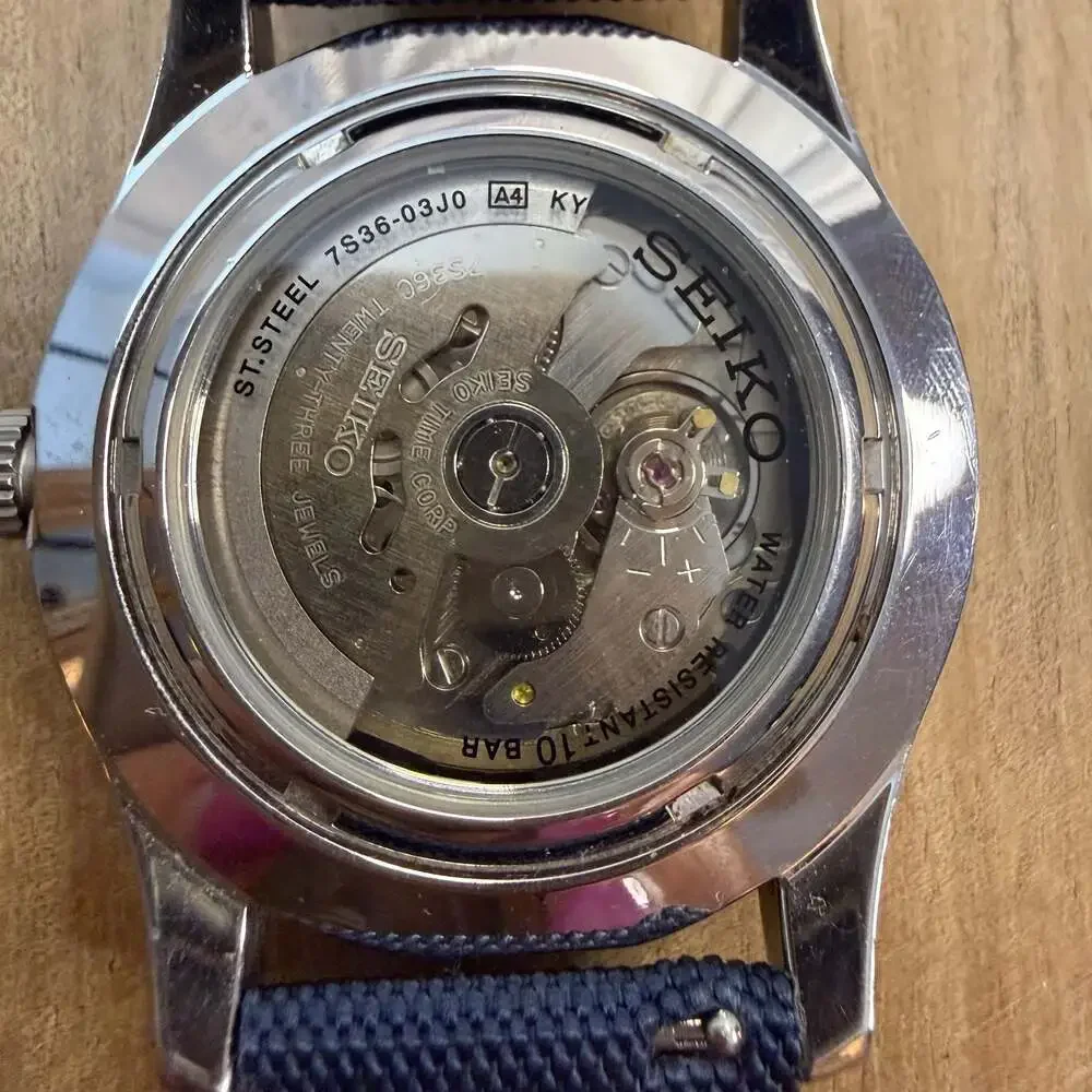 Seiko 5 Sports Automatic Watch 7S36-03J0 Blue Canvas Strap